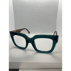 Face a Face Paris Glitch 2 Teal Tortoise Square Eyeglasses Frames 50-23-146
